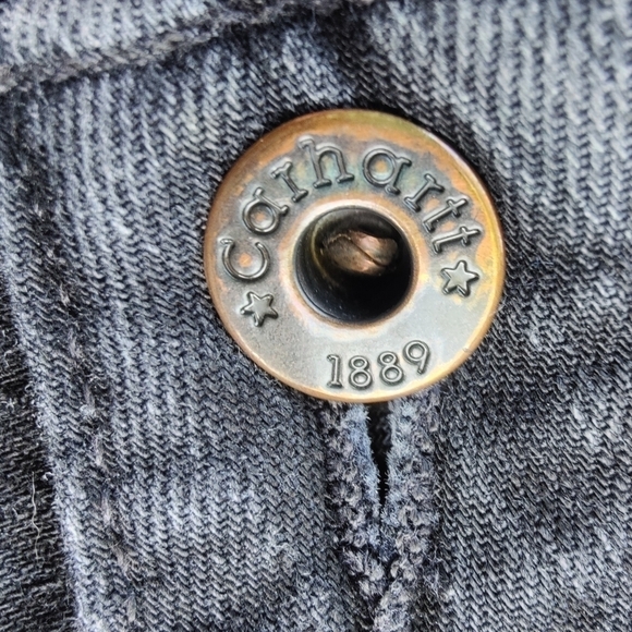 Carhartt Womens Jeans Black Stretch Original Fit Straight Leg Denim Pants Sz 16 - Picture 4 of 11